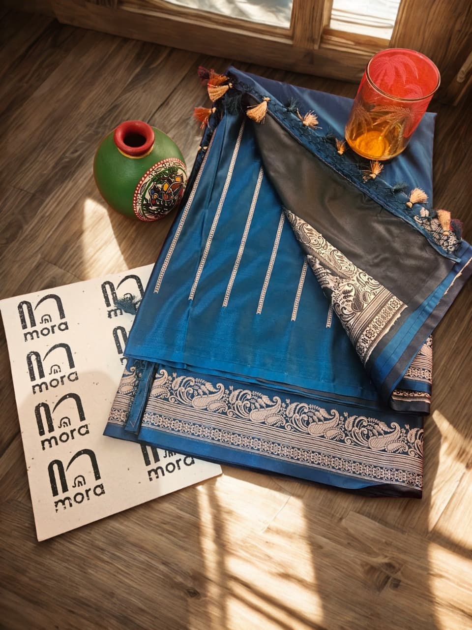 Elegant Silk Blend Saree with Zari Border – Festive & Wedding Wear