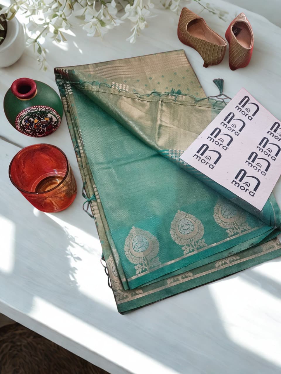 Elegant Silk Blend Saree with Zari Border – Festive & Wedding Wear