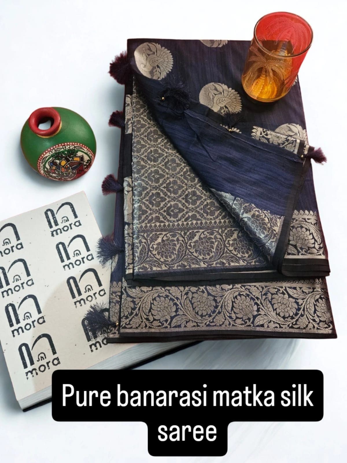 Pure banarasi matka silk saree