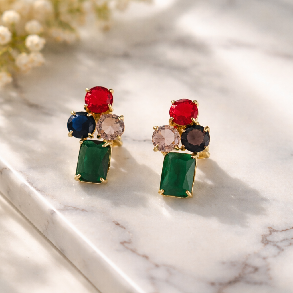 Mora Mora Royal Multicolor Gemstone Earrings