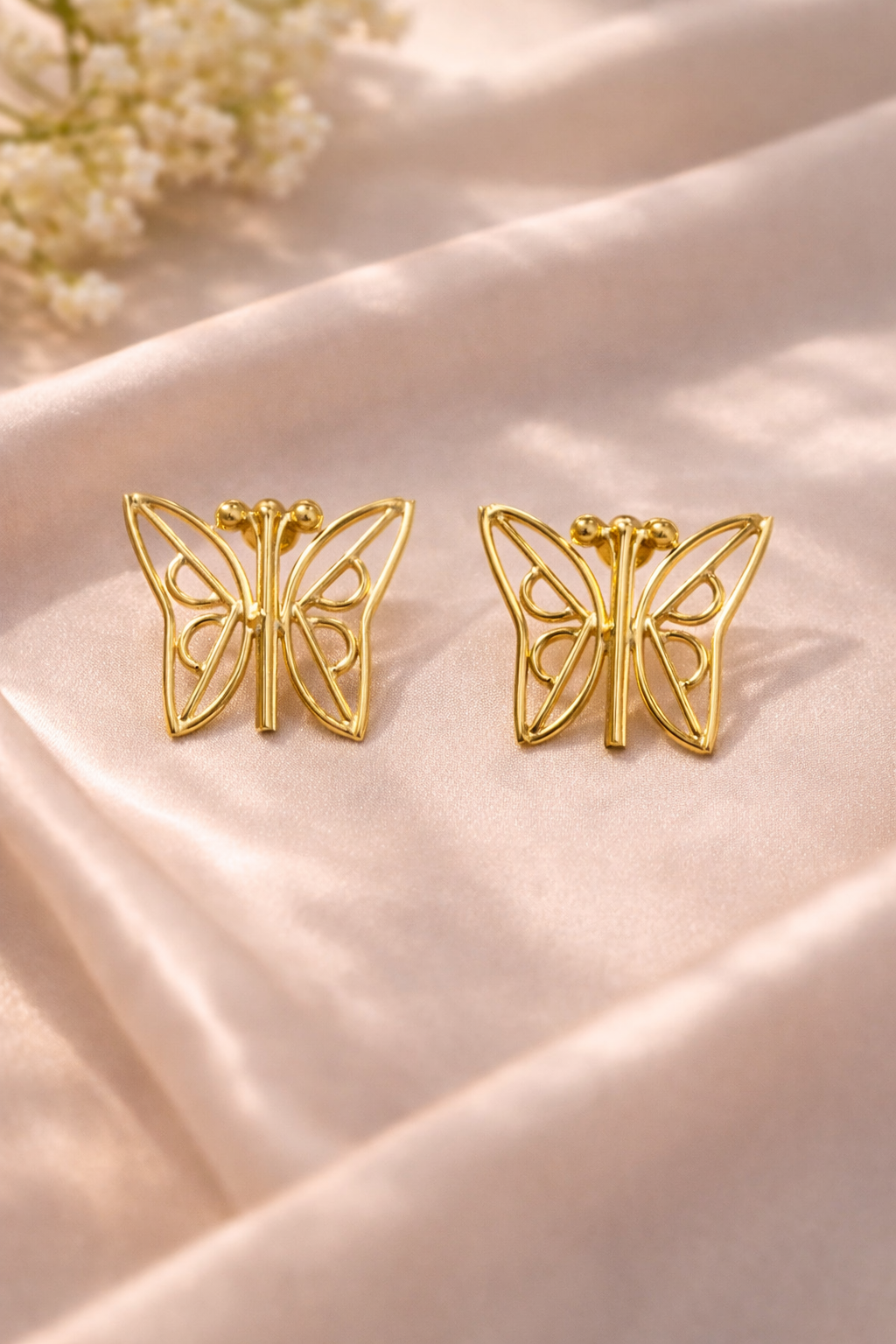 Mora Mora Golden Butterfly Charm Earrings