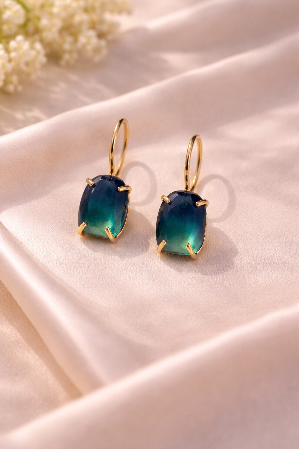 Mora Mora Ocean Aura Dual Tone Drop Earrings