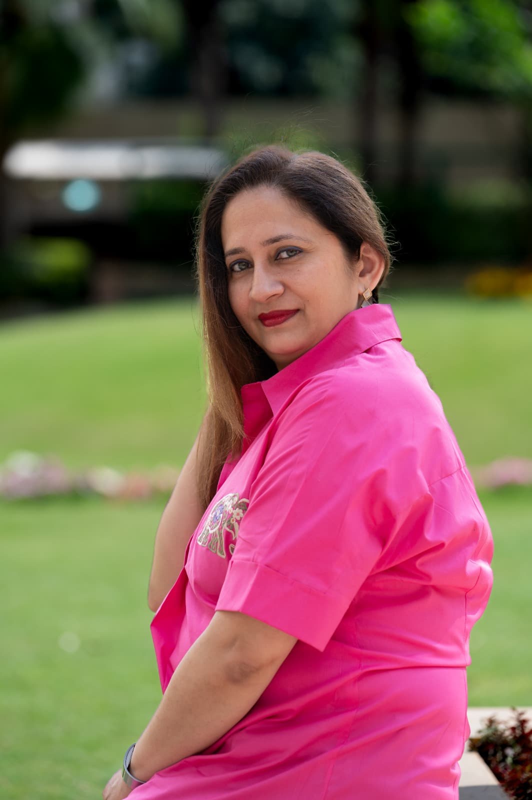 Mora Mora Pink Elephant Cotton Shirt